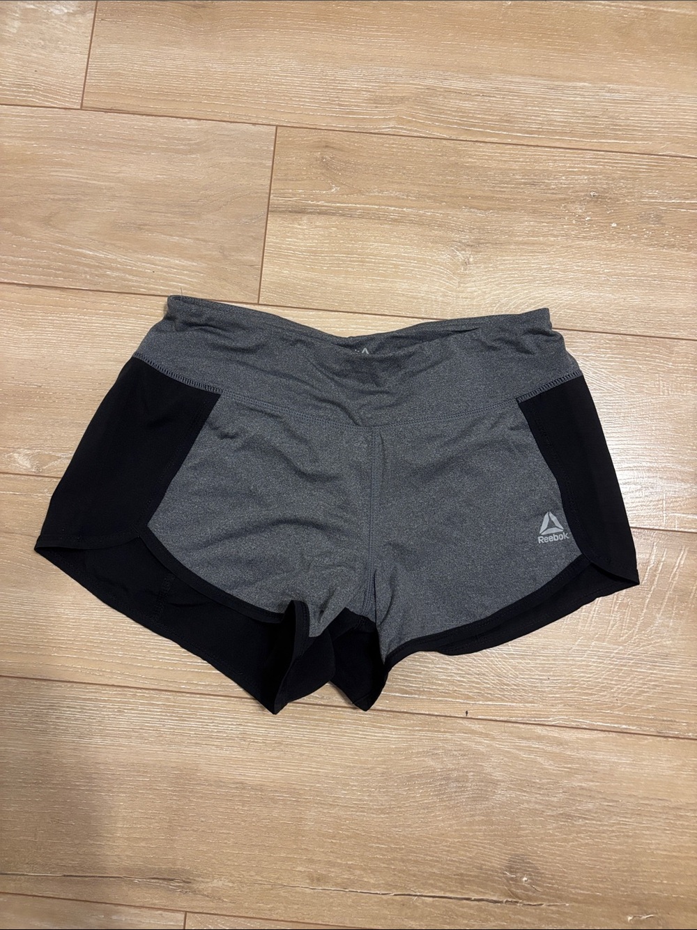 Reebok Gray and Black Women's Athletic Shorts XS